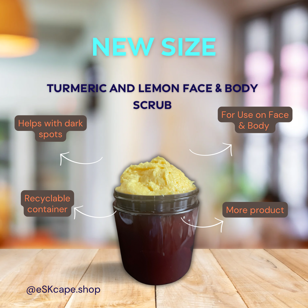 Turmeric and Lemon Face and Body Scrub