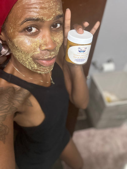 Turmeric and Lemon Face and Body Scrub